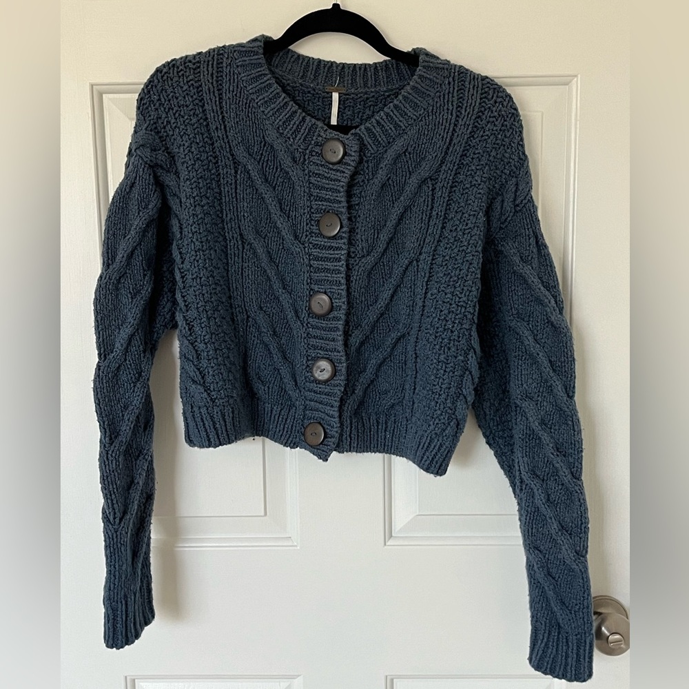 Free People Bonfire Cardi - Blue, XS